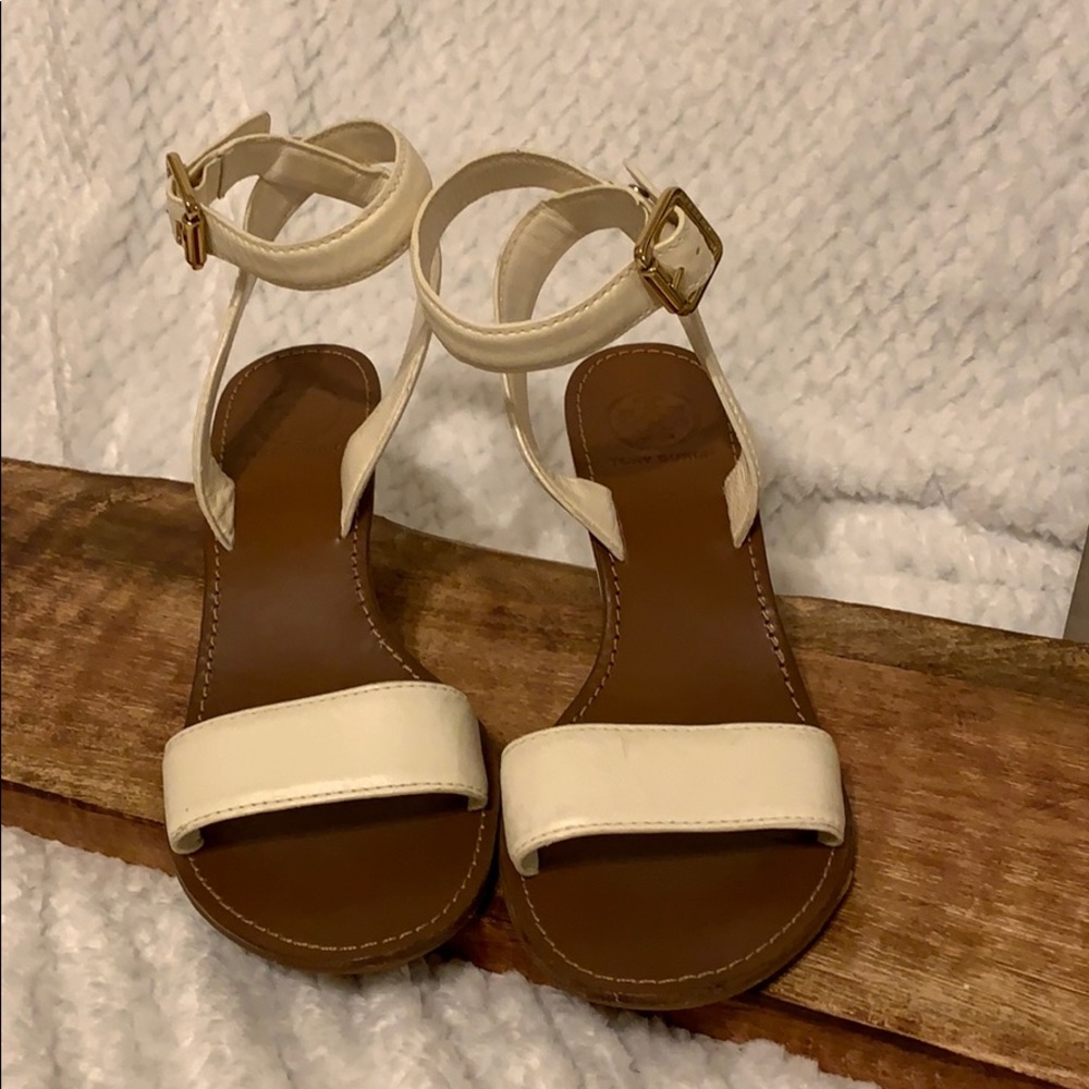 White Tory Burch Sandals